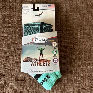 THORLOS OUTDOOR ATHLETE UNISEX QUARTER CREW Medium Teal Outdoor New